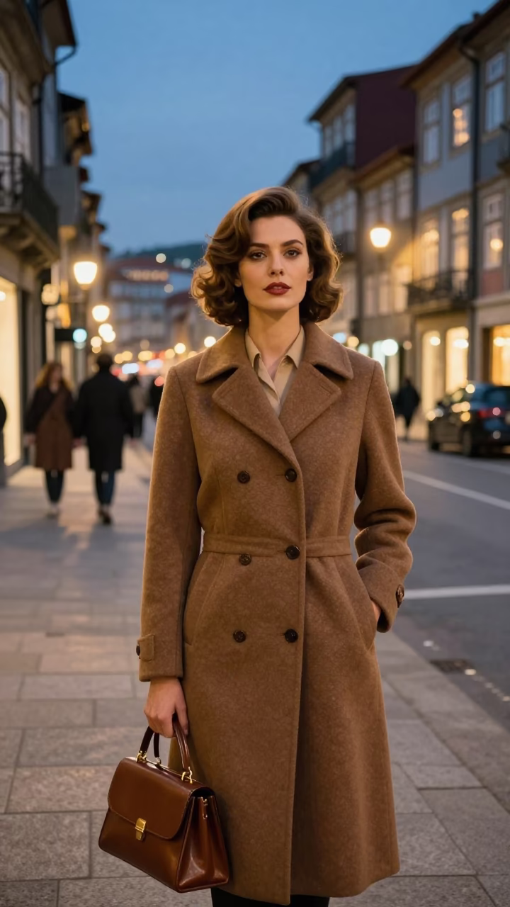 Model Evening Street Scene in Porto in in Porto, Portugal