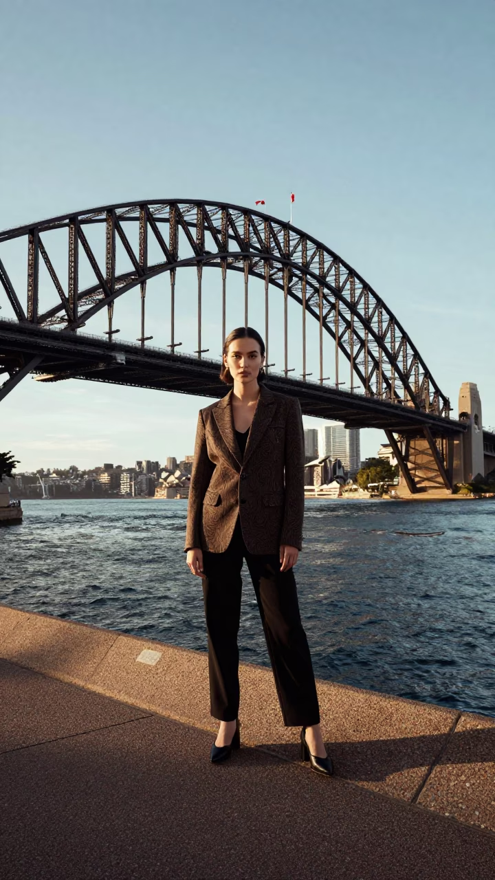 Model Harbour Bridge And Waterfront in Sydney in in Sydney, New South Wales, Australia