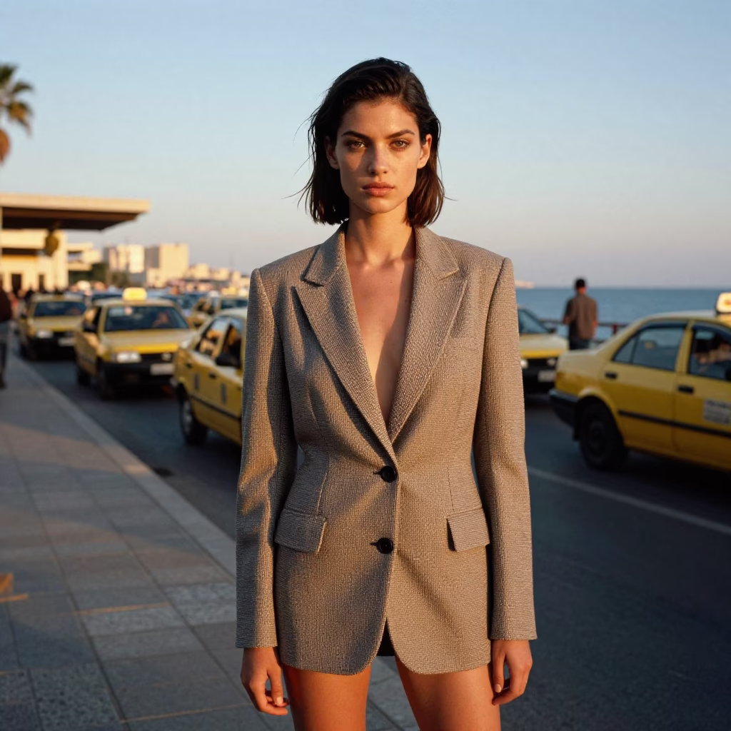 Model in Alexandria at The Late Afternoon Light in in Alexandria, Egypt