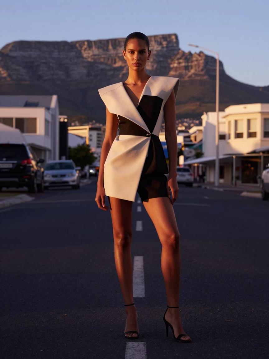 Model in Cape Town at The Early Evening Light in in Cape Town, South Africa