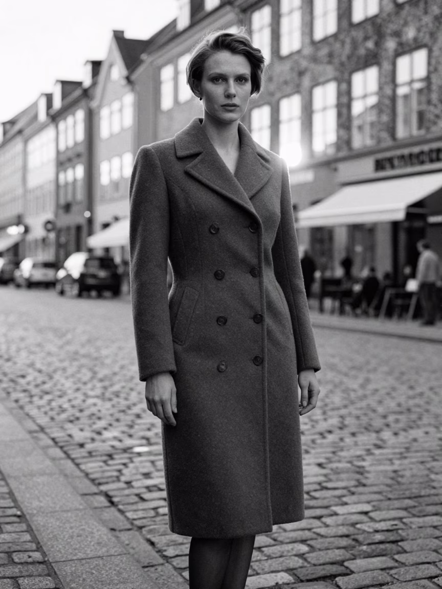 Model in Copenhagen at As First Light Reaches The Scene in in Copenhagen, Denmark