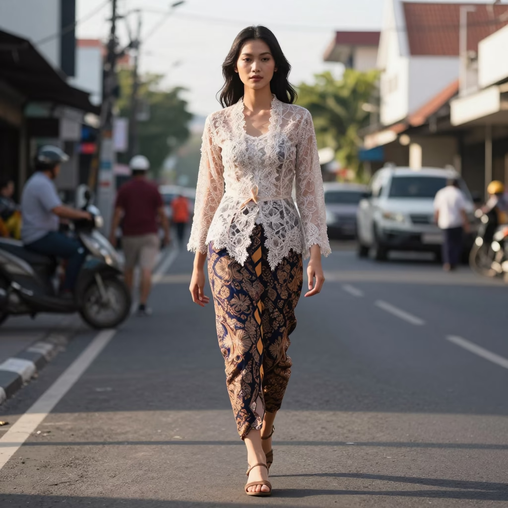 Model in Denpasar at The Late Morning Light in in Denpasar, Indonesia