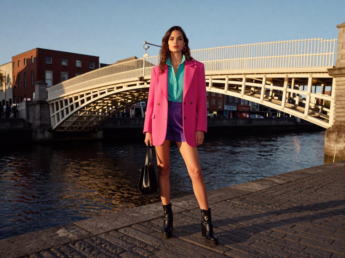 Model in Dublin at The Late Afternoon Light in in Dublin, Ireland