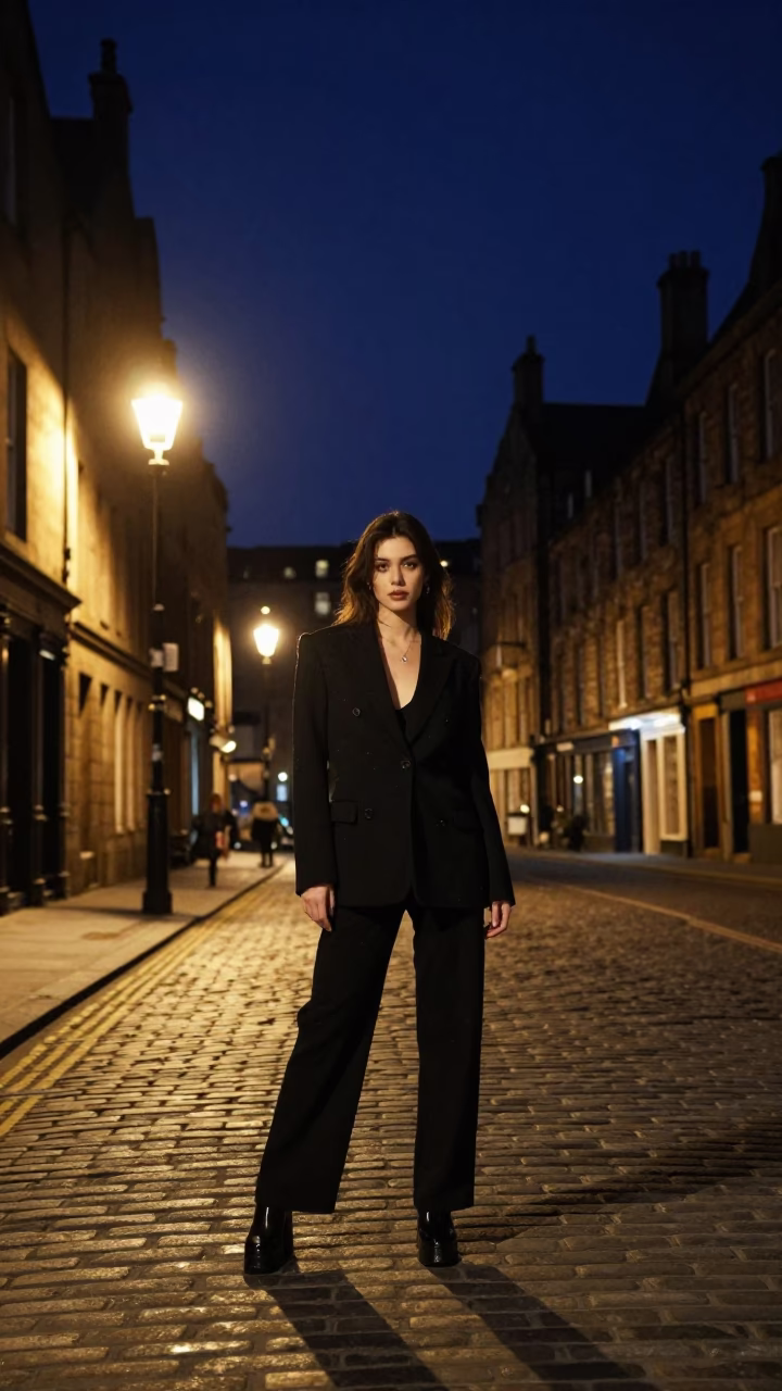 Model in Edinburgh at The Deepest Night Sky Light in in Edinburgh, United Kingdom