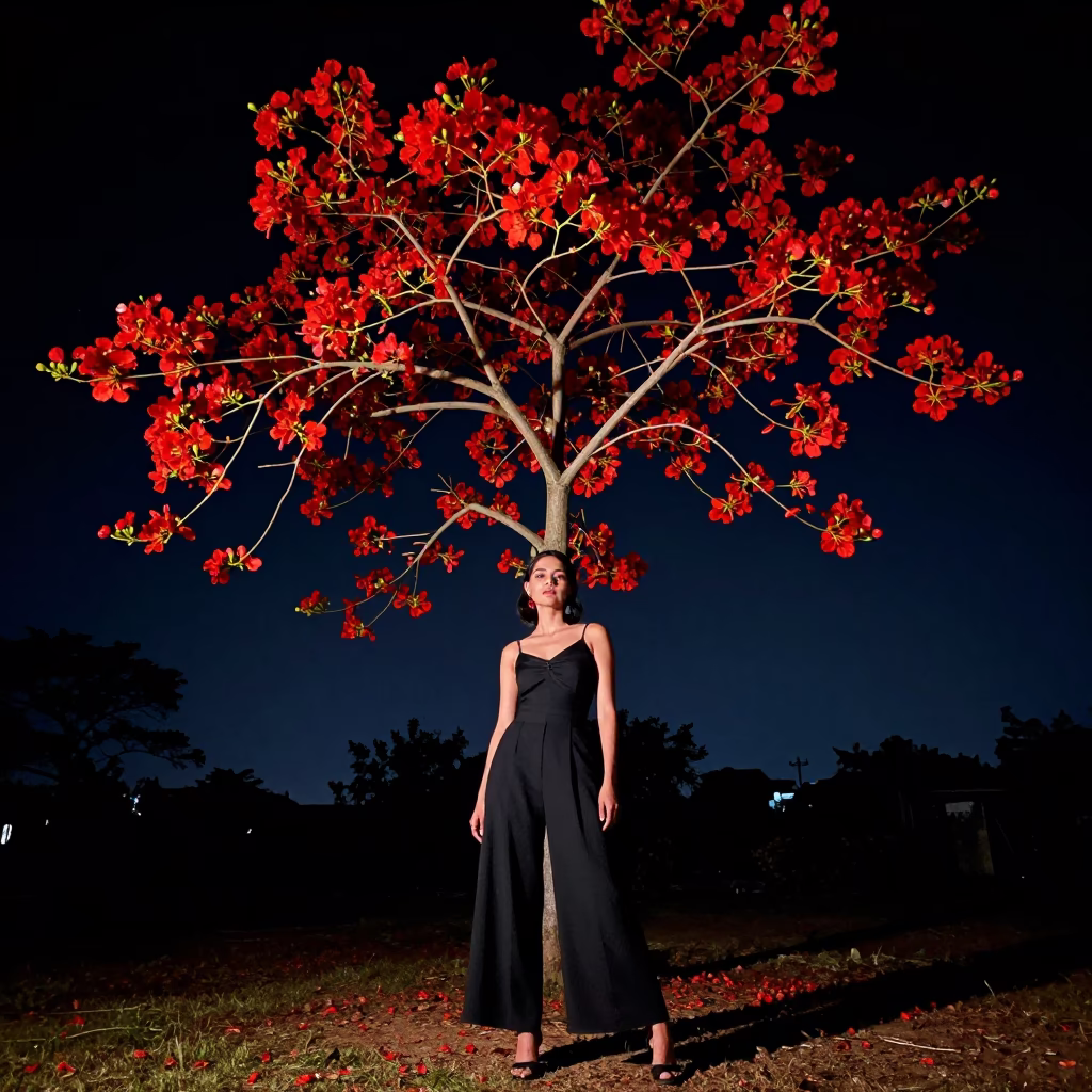 Model in Hyderabad at The Deepest Night Sky Light in in Hyderabad, India
