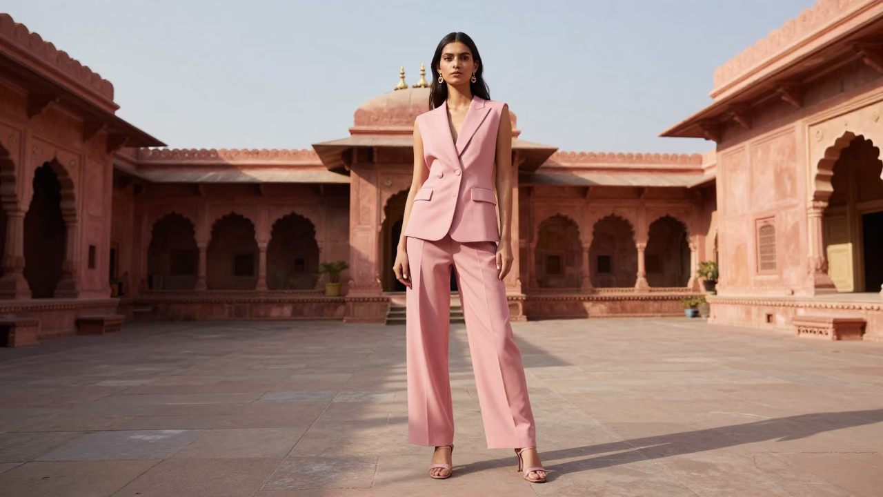 Model in Jaipur at The Early Afternoon Light in in Jaipur, India