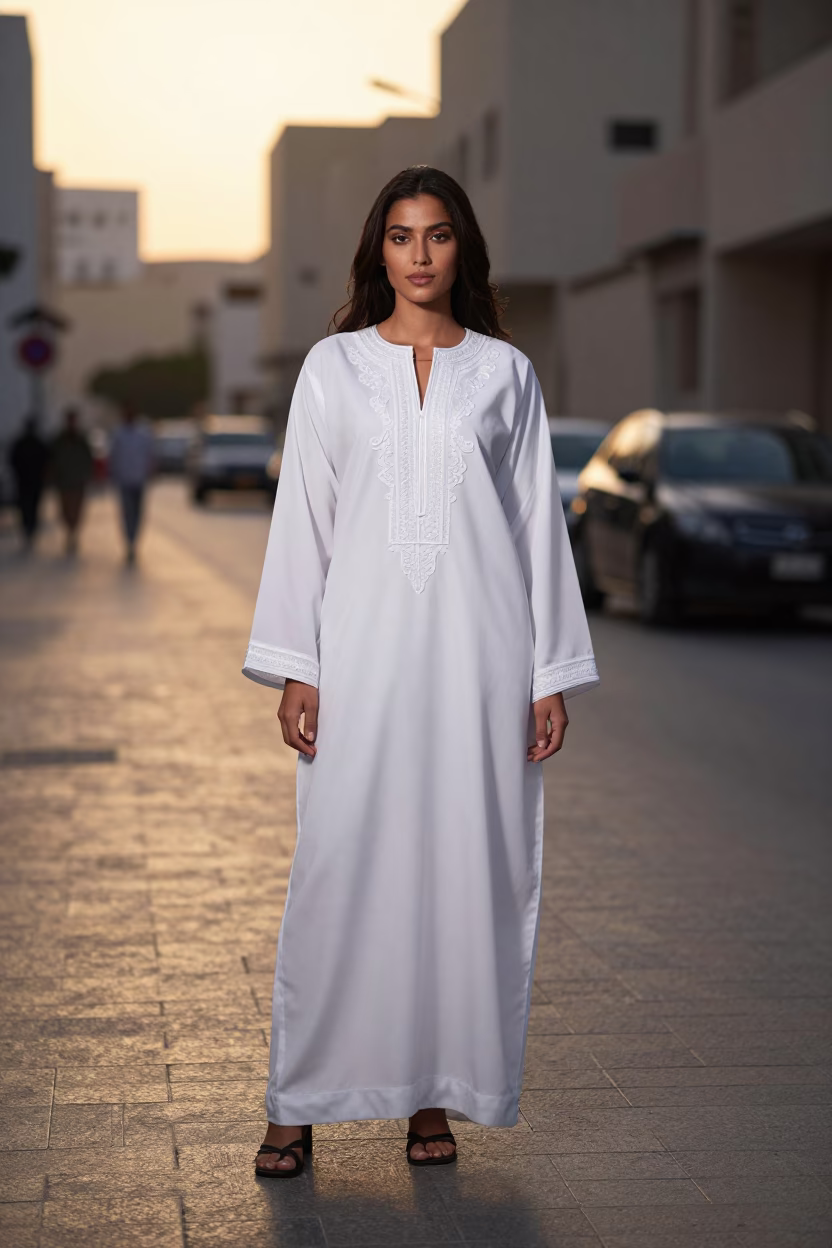 Model in Muscat at First Light Of Dawn in in Muscat, Oman