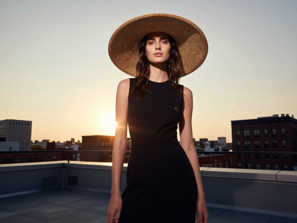 Model in Philadelphia at As The Sun Drops Toward The Horizon in in Philadelphia, Pennsylvania, United States