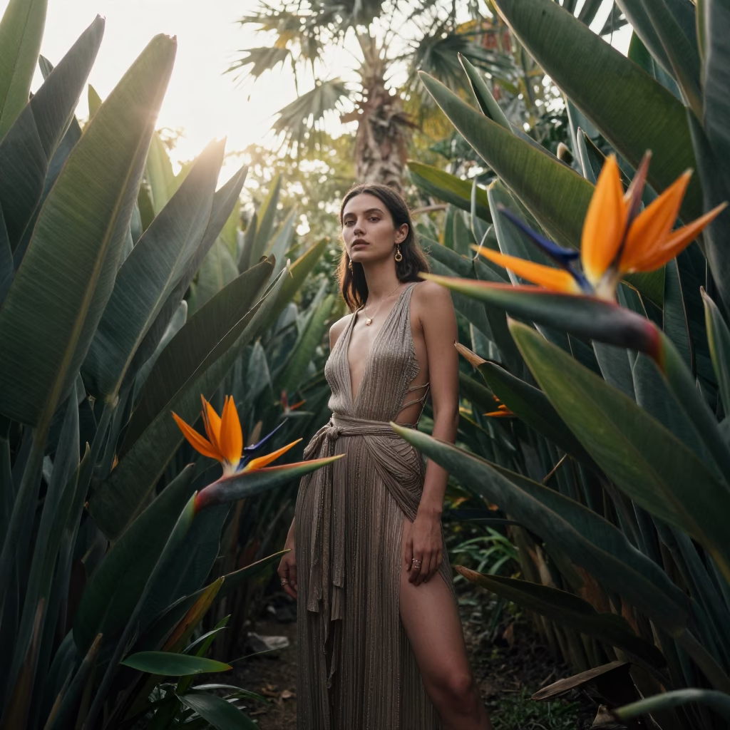 Model in Phuket at As First Light Reaches The Scene in in Phuket, Thailand