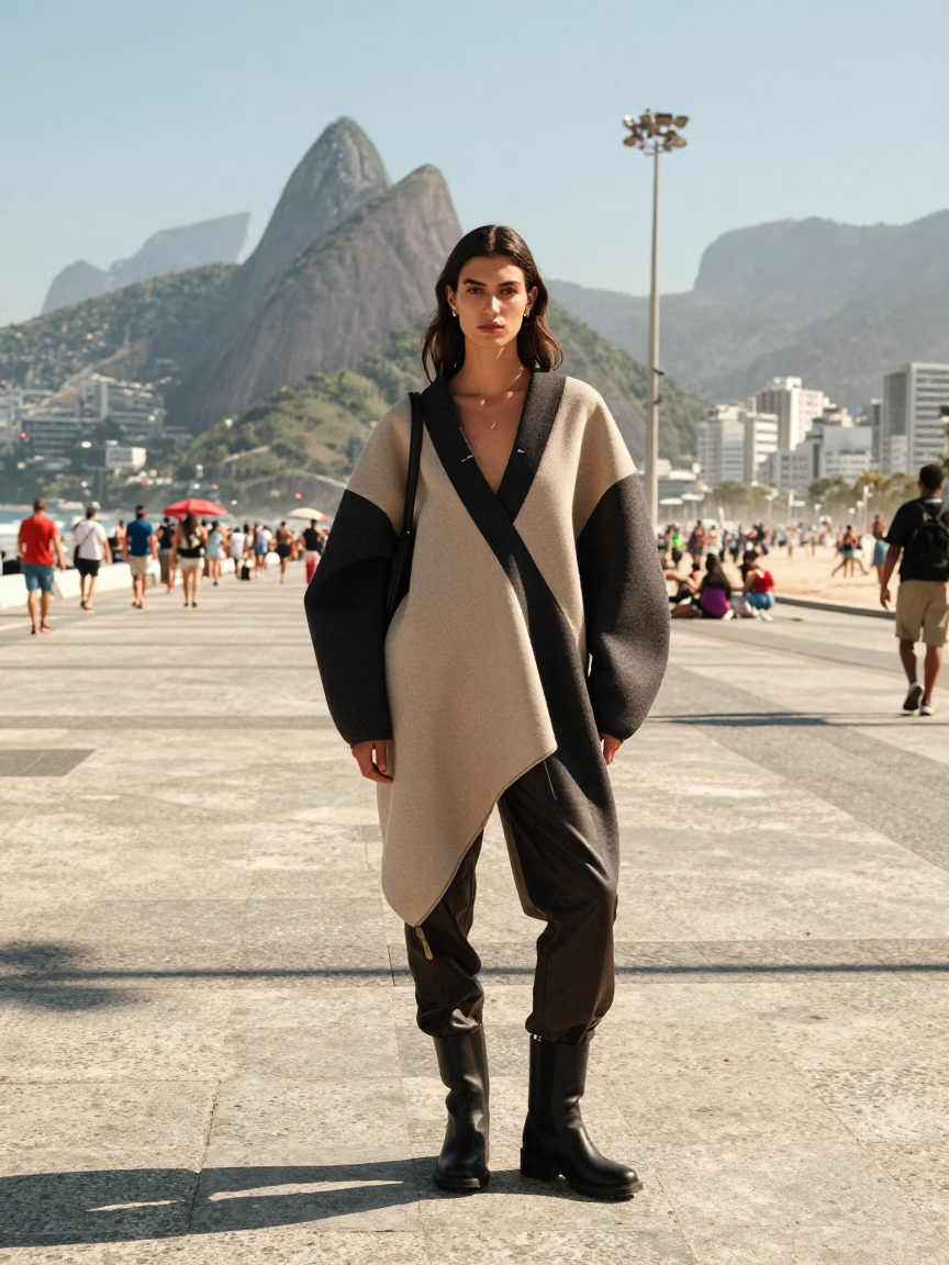 Model in Rio De Janeiro at The Late Morning Light in in Rio de Janeiro, Brazil