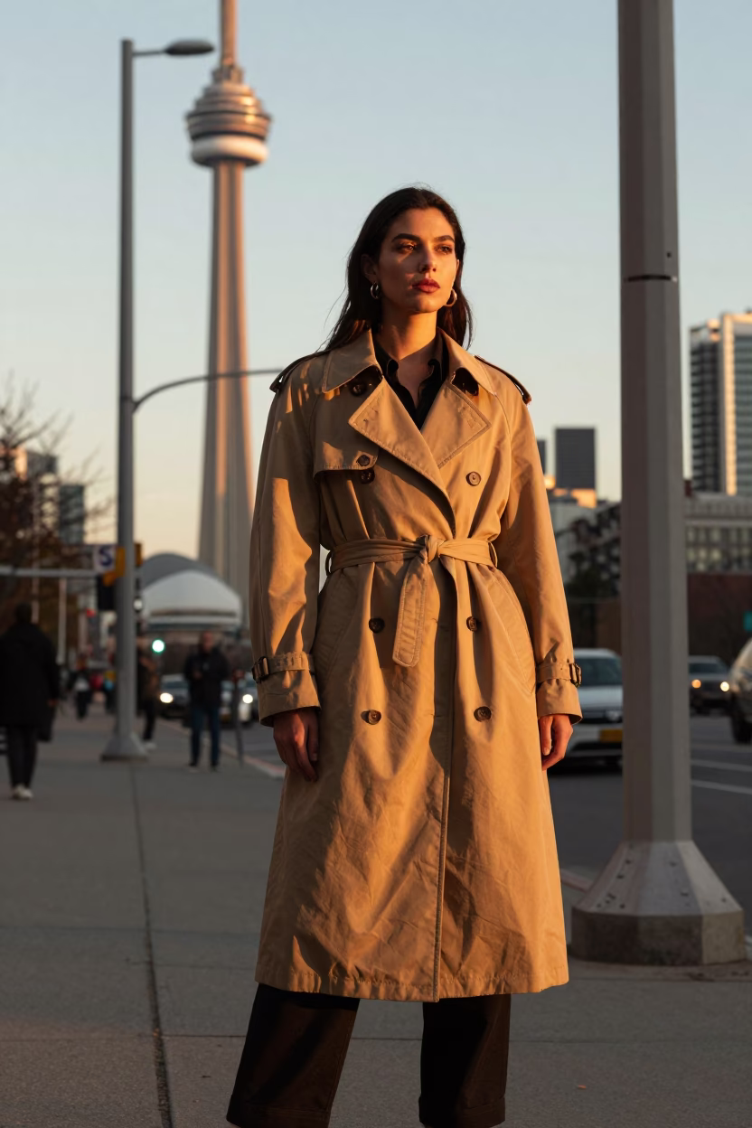 Model in Toronto at Golden Hour in in Toronto, Ontario, Canada