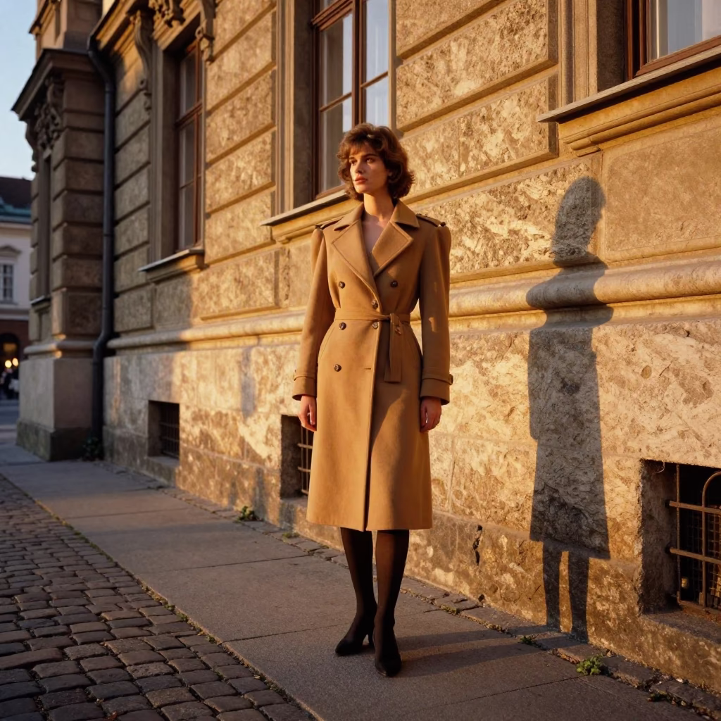 Model in Vienna at Golden Hour in in Vienna, Austria