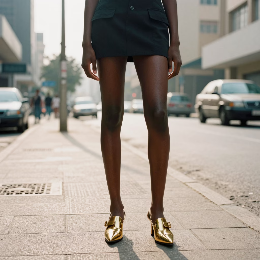 Model Late Morning Urban Street Scene in Johannesburg in in Johannesburg, South Africa