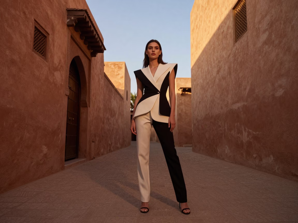 Model Medina in Marrakech at Honeyed Evening Light in in Marrakech, Morocco
