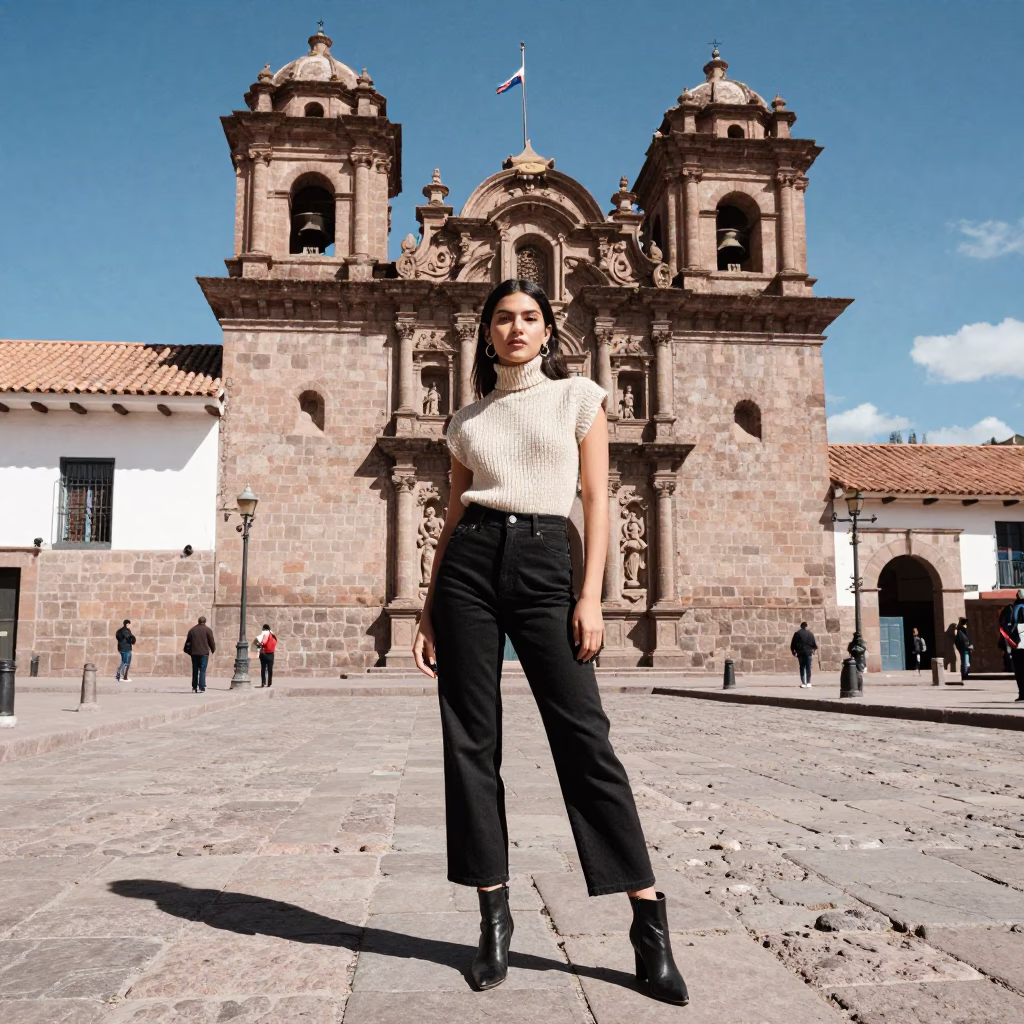 Model Midday Sunlight in Cusco at Midday Light in in Cusco, Peru