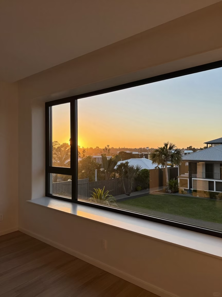 Modern Home Interior at Golden Hour in Perth in in Perth, Western Australia, Australia