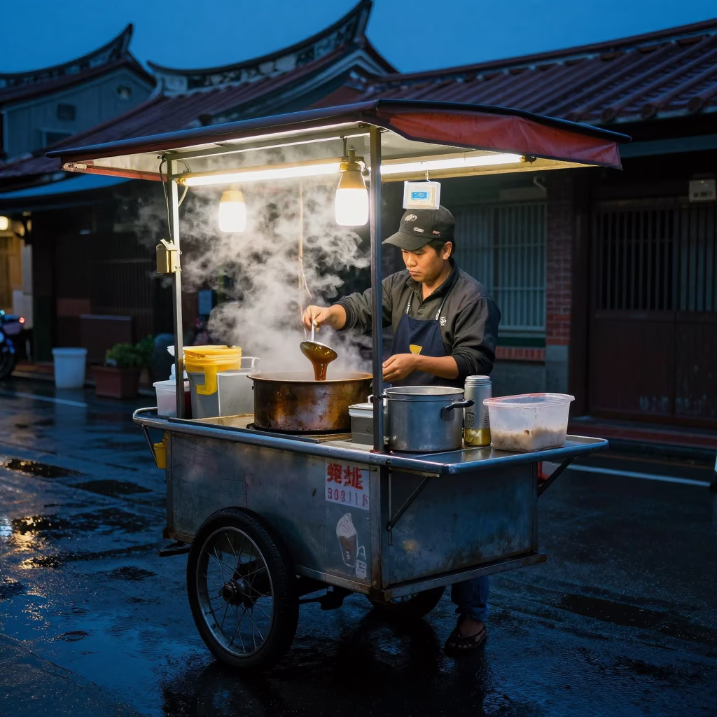 Mole Negro at The Last Blue Light Of Evening in Tainan in in Tainan, Taiwan