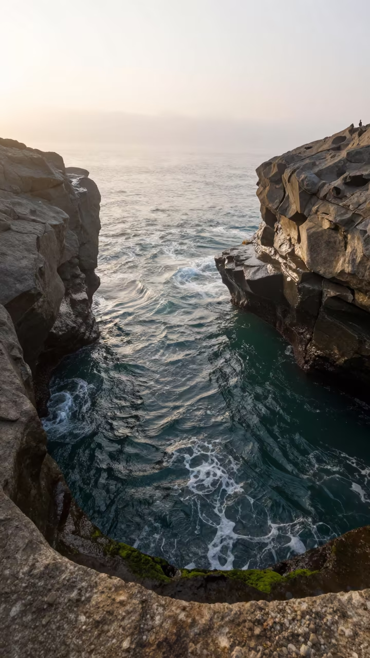 Mombasa Sea Cave Dawn Misty Light in near Mombasa