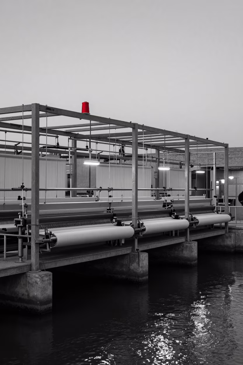 Monochrome Looms With Saturated Thread in on a scaffold platform near Isfahan