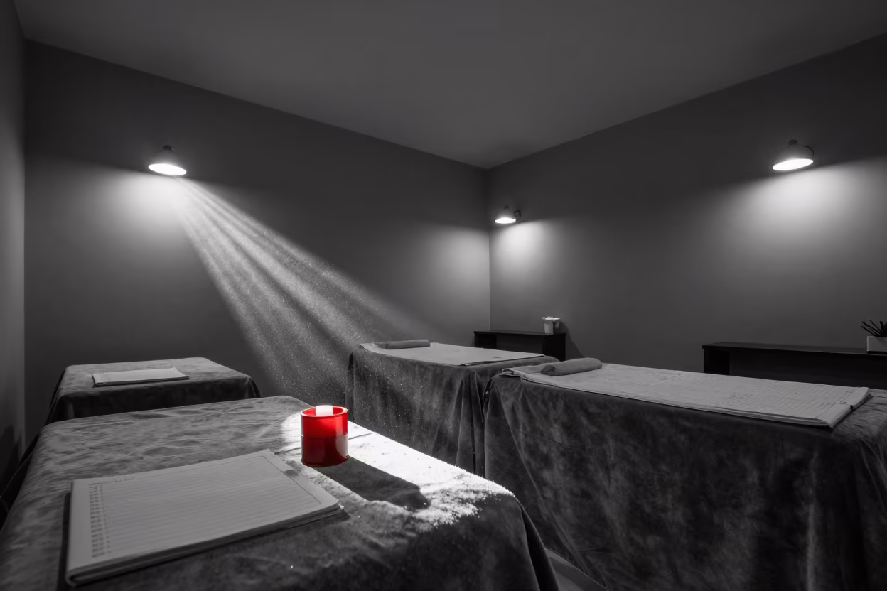 Monochrome Room Single Color Brow Wax Bin in inside a skincare treatment room in Nagpur