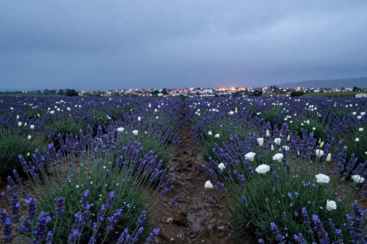 Monsoon Lisianthus Field Near Acapulco de Juarez in near Acapulco de Juárez
