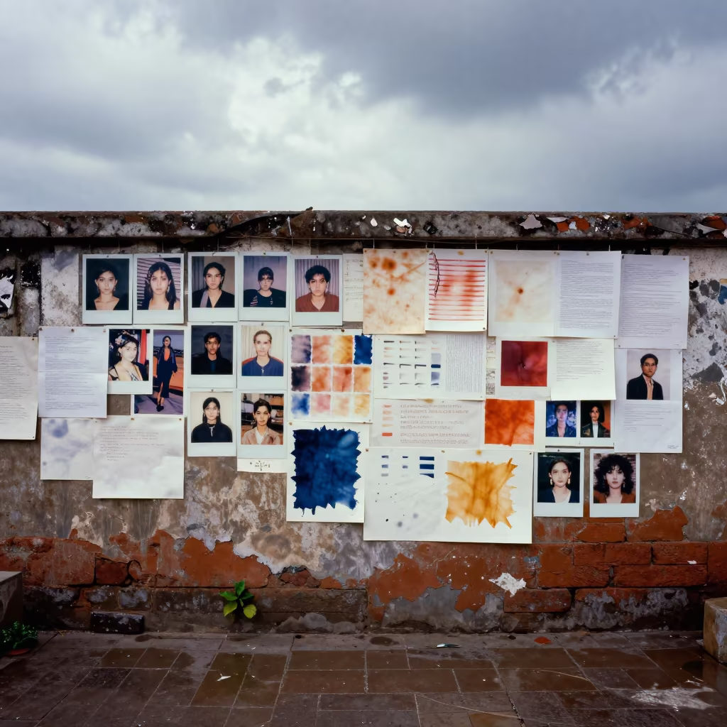 Monsoon Lookbook Wall Chandigarh Harbor in against a wind-beaten harbor wall in Chandigarh