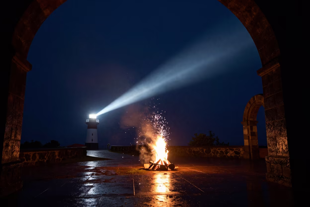 Monsoon Night Campfire Under Starry Sky Dharashiv in near Dharashiv