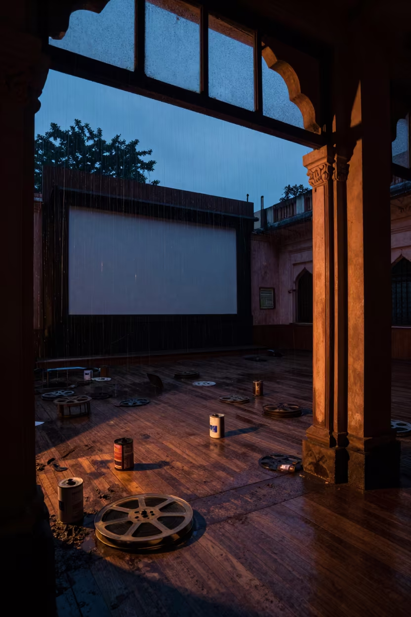 Monsoon Twilight Film Reels in Ahmedabad Hall in in a ceremonial hall in Ahmedabad
