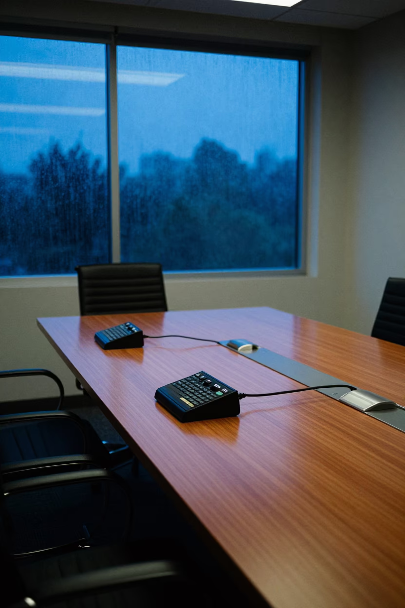 Monsoon Twilight Footpedal Station Office in inside a conference room near Kut