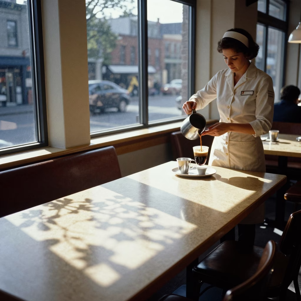 Montreal Light Cafeteria at The Late Morning Light in in Montreal, Quebec, Canada