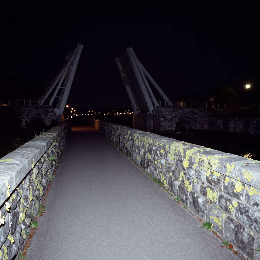 Montreal Old Port Aqueduct Maintenance Path in in Montreal, Quebec, Canada