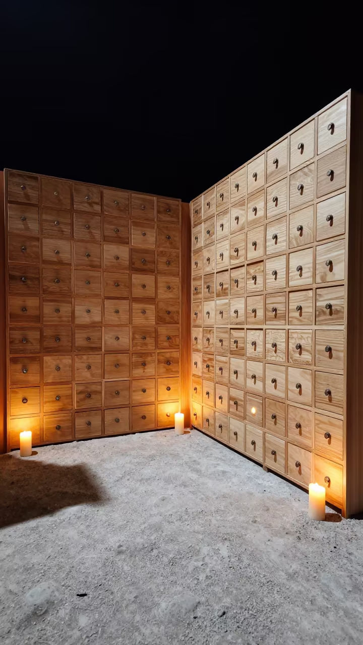 Moon Dog Bootie Cube Drawer Kennel in in a boarding kennel corridor in Brasov