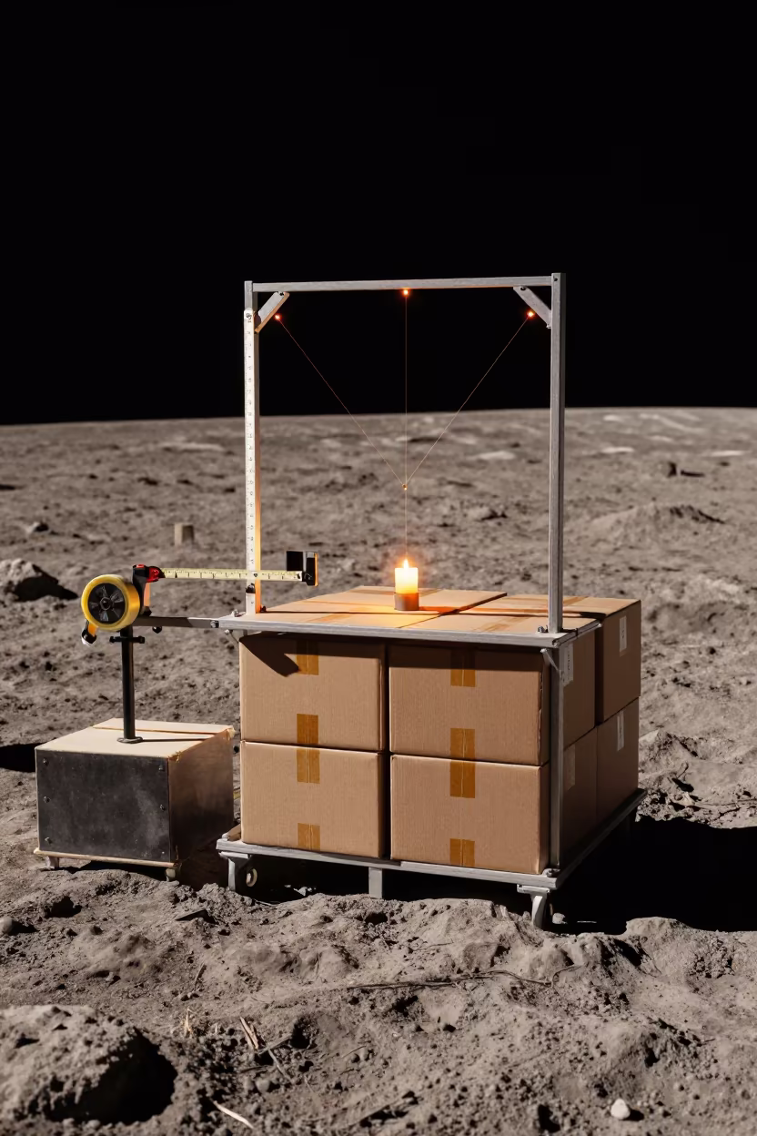 Moon Logistics Station at Twilight in inside a cross-dock lane near Baghdad