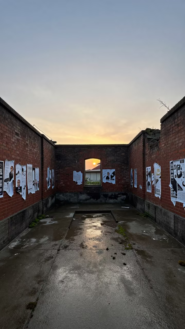 Moonlight Ruins of Tsukiji Hammam in inside a roofless hammam near Tsukiji, Tokyo