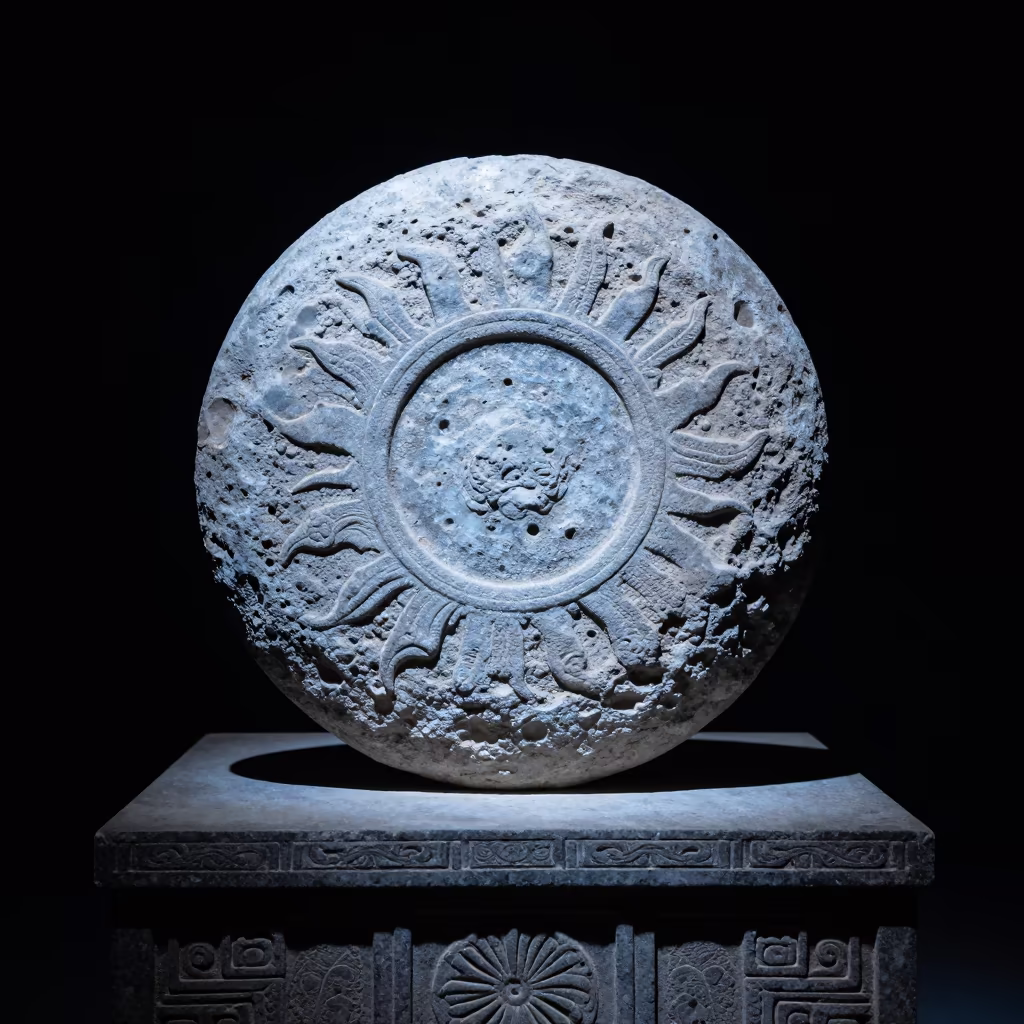 Moonlit Dust Sun on Museum Plinth in on a museum plinth near Semarang