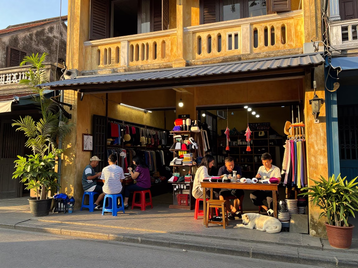Morning Activity in Hoi An in in Hoi An, Vietnam