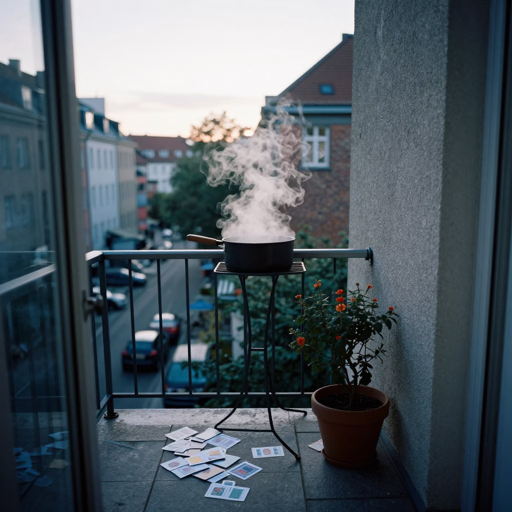 Morning Balcony in Berlin in in Berlin, Germany
