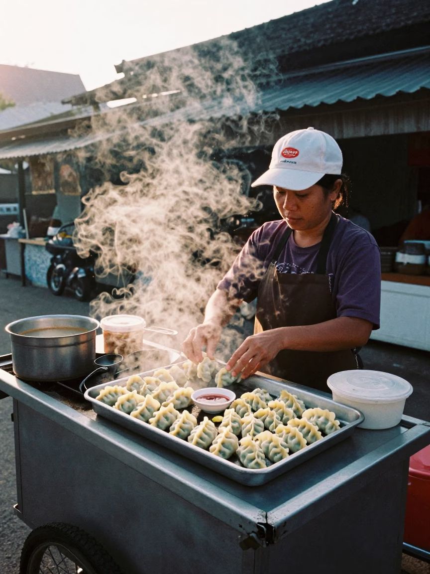 Morning Breakfast in Chiang Mai at Sunrise Light in in Chiang Mai, Thailand