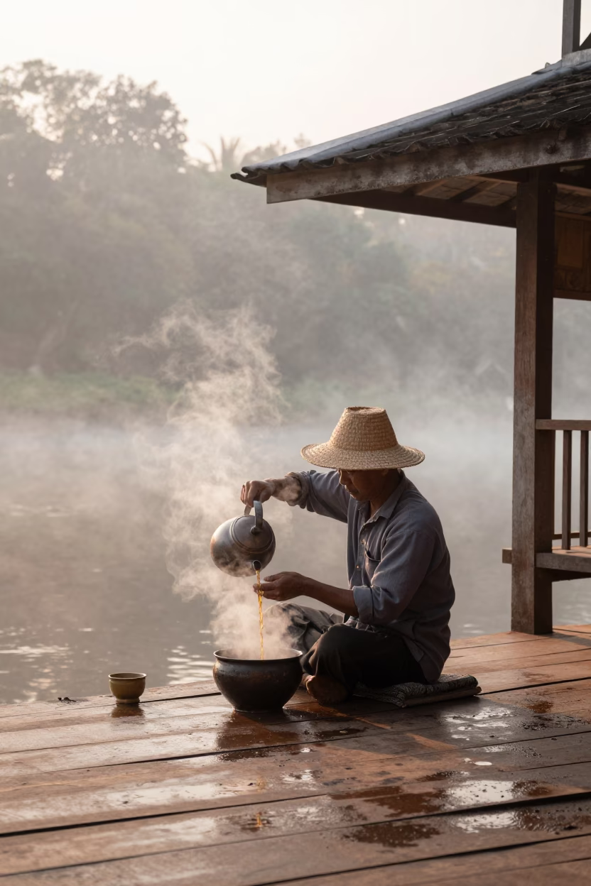 Morning Brew in Luang Prabang in in Luang Prabang, Laos