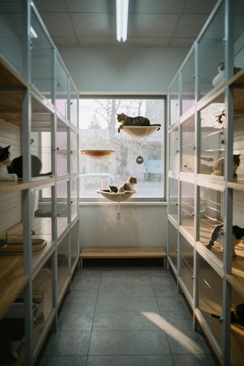 Morning Cat Lounge in Guanare Pet Store in inside a pet store aisle in Guanare