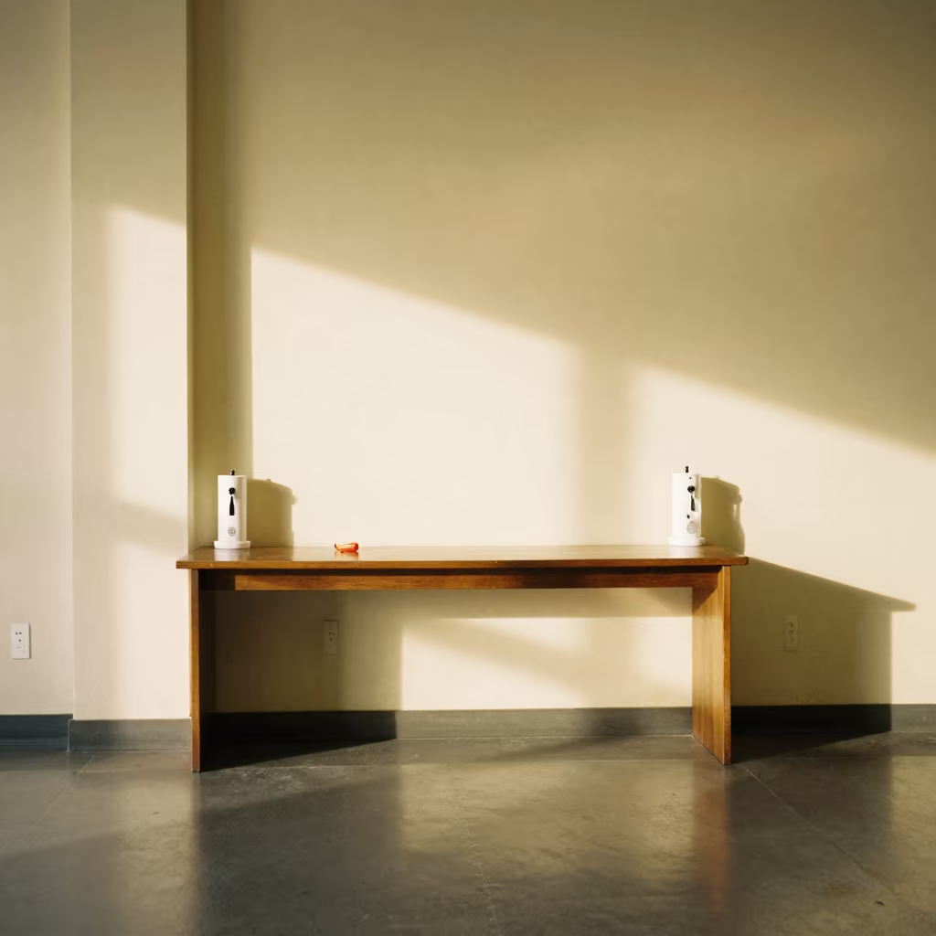Morning Check-In Desk at Kano Climbing Gym in inside a climbing gym warmup zone in Kano