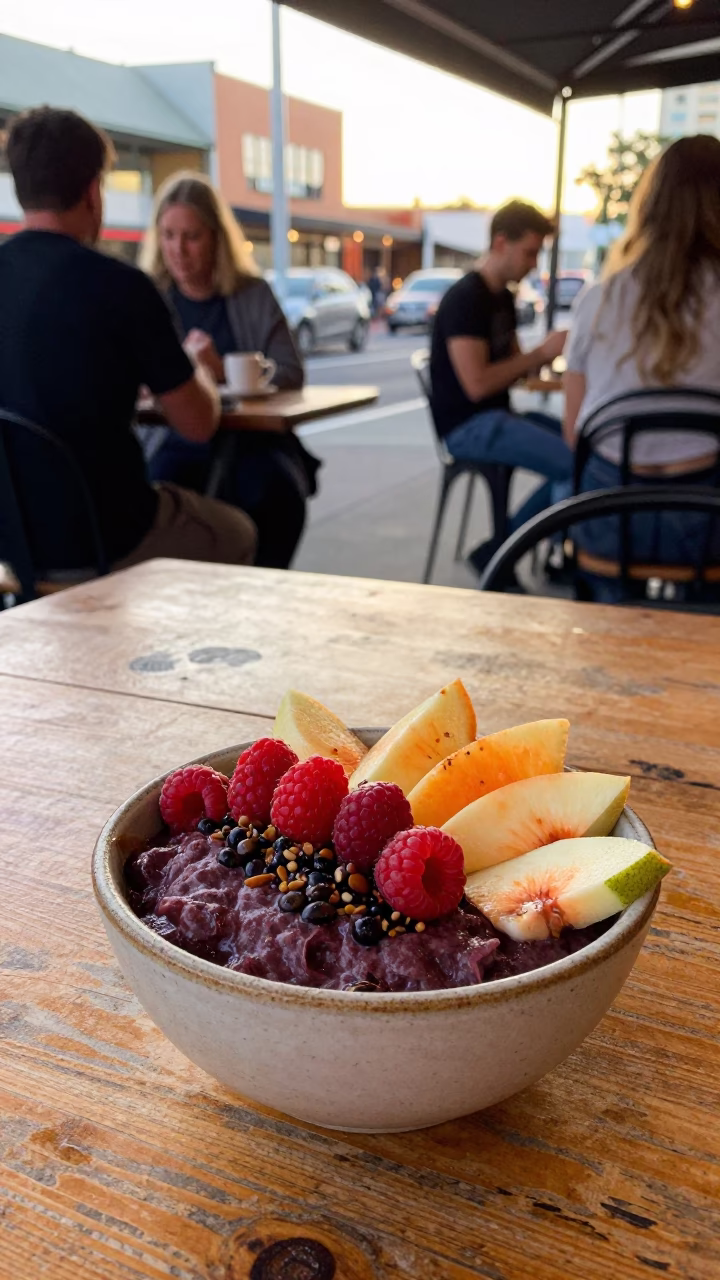 Morning Coffee Scene in Perth Western Australia Cafe Just After Sunrise in in Perth, Western Australia, Australia