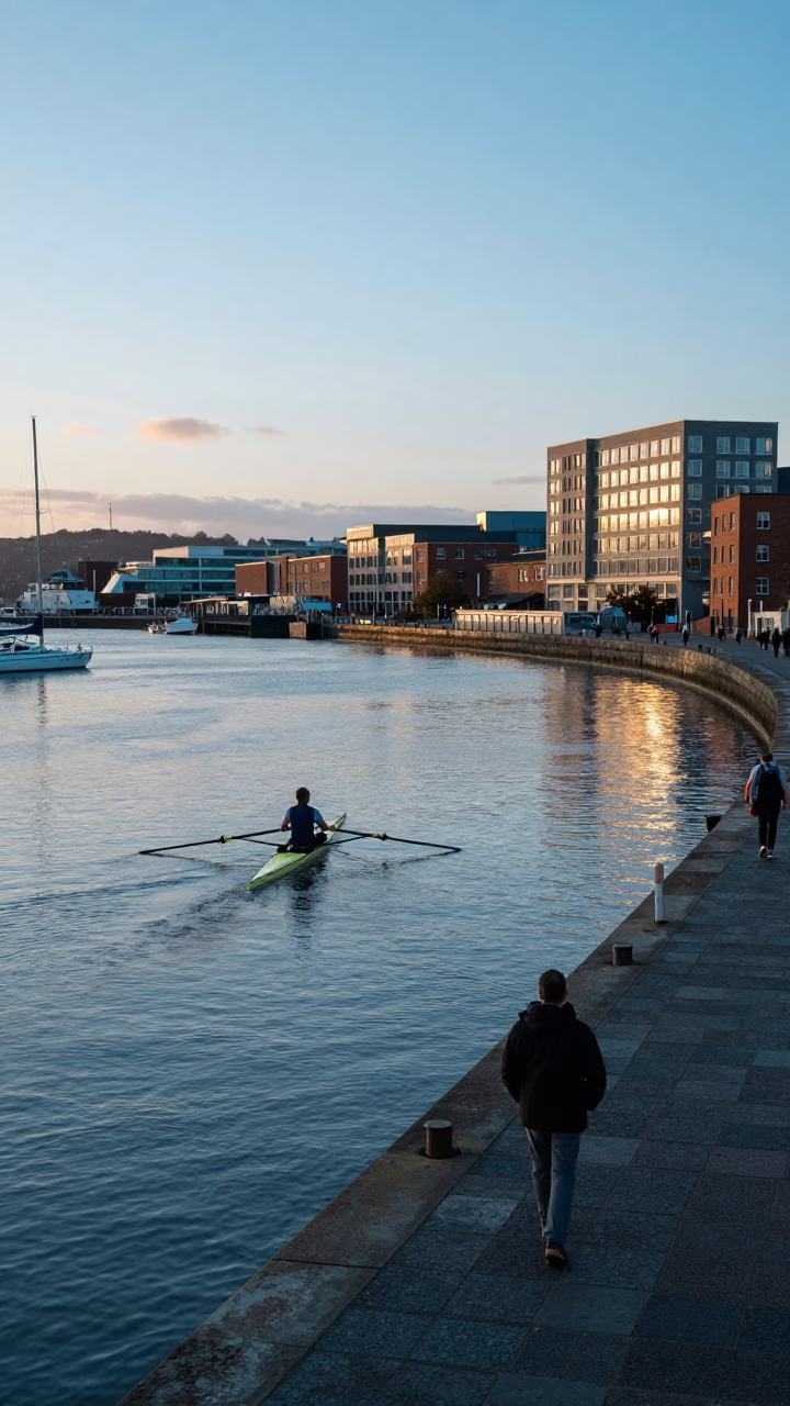 Morning Commute at Nautical Dawn Light in Bristol in in Bristol, United Kingdom
