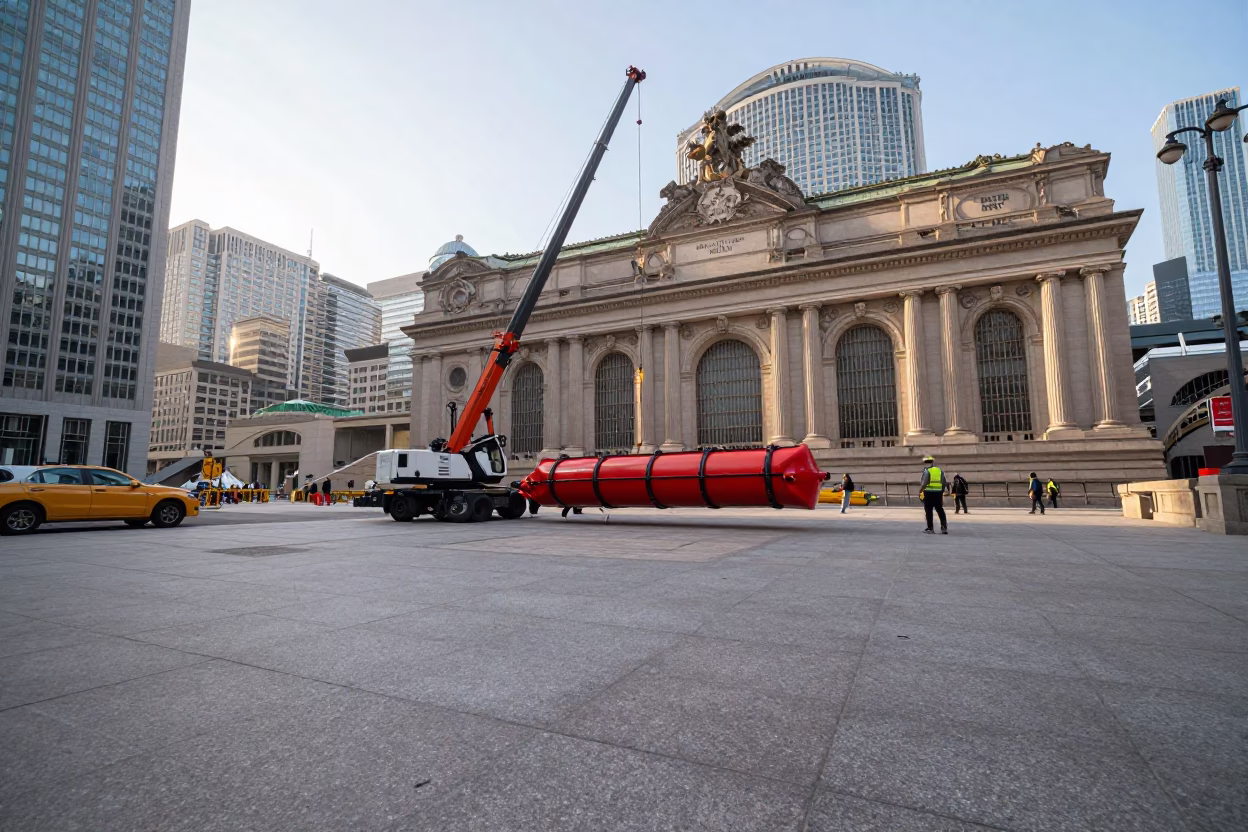 Morning Commute at Toronto Union Station with Hydrophone Buoy in in Toronto, Ontario, Canada