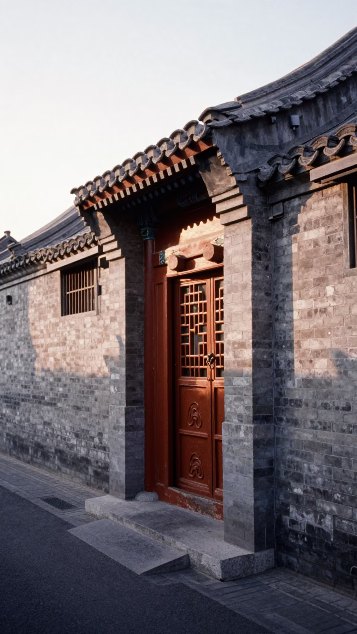 Morning Commute in Beijing at As First Light Reaches The Scene in in Beijing, China