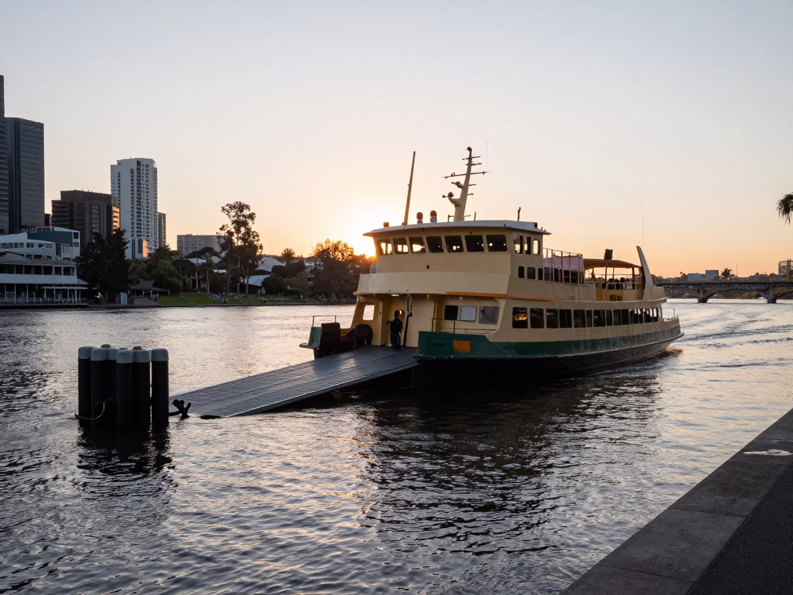 Morning Commute in Melbourne at First Light Of Dawn in in Melbourne, Victoria, Australia