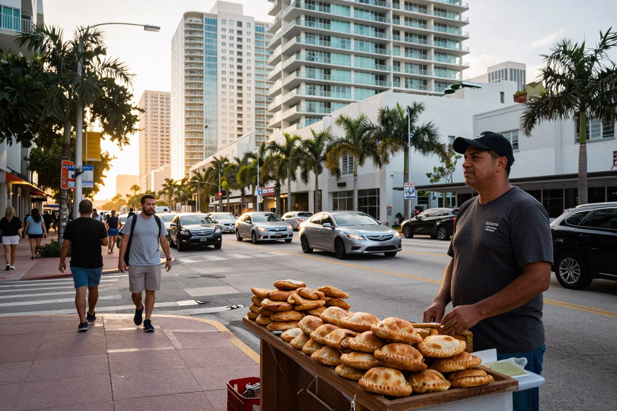 Morning Commute in Miami Florida Urban Life and Modern Architecture in in Miami, Florida, United States
