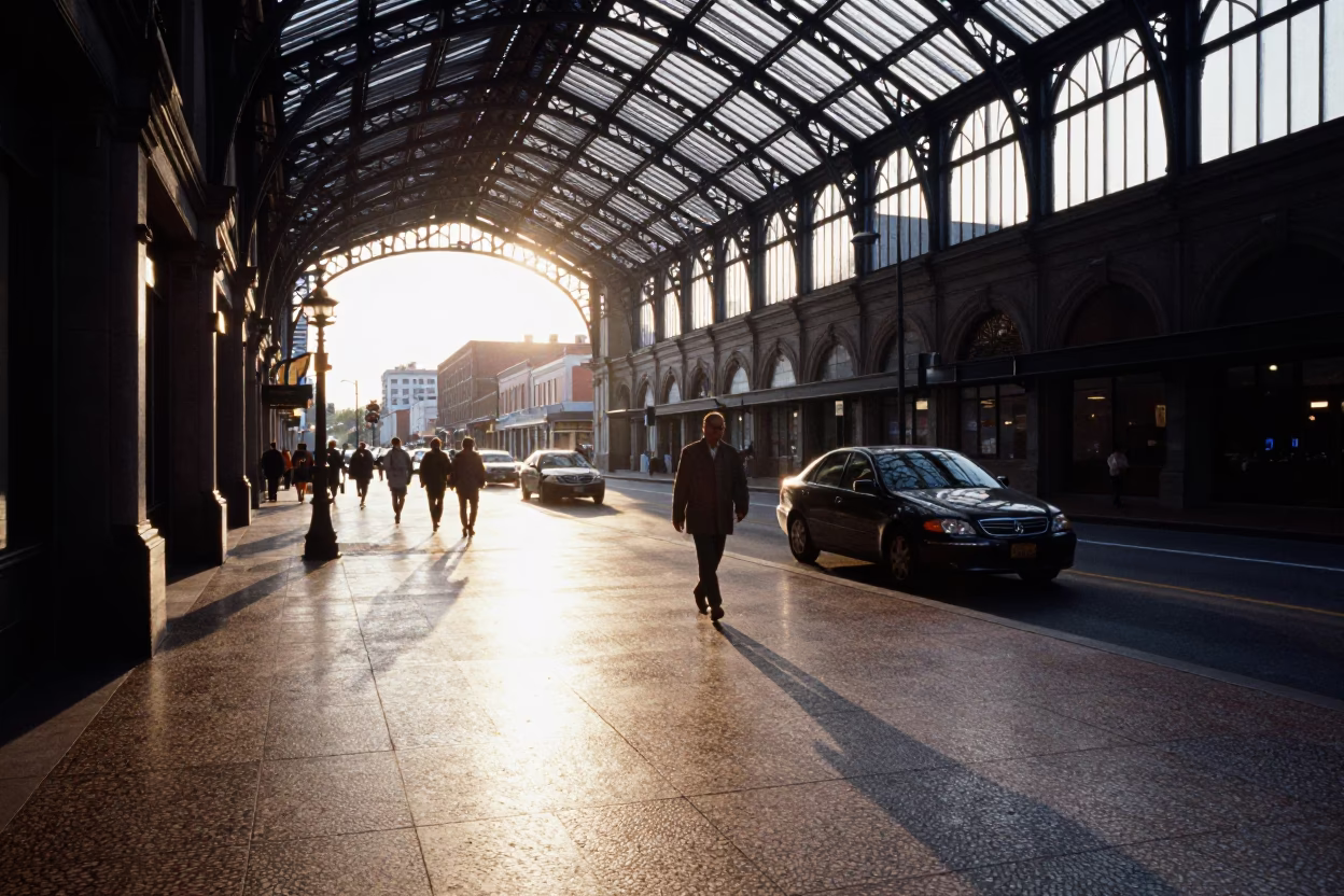 Morning Commute in Nashville at As First Light Reaches The Scene in in Nashville, Tennessee, United States