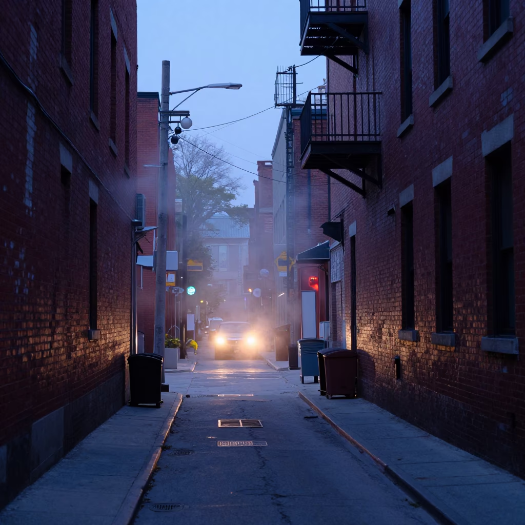 Morning Commute in Toronto at First Light Of Dawn in in Toronto, Ontario, Canada