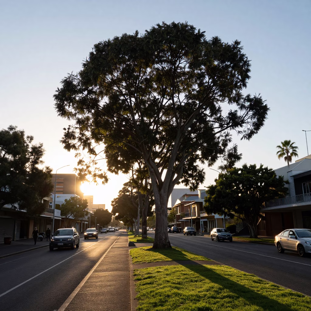 Morning Commute just after sunrise in Adelaide in in Adelaide, South Australia, Australia
